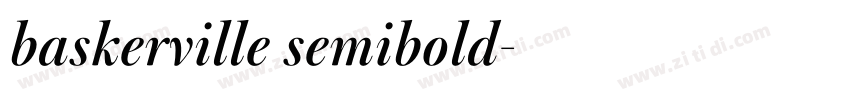 baskerville semibold字体转换